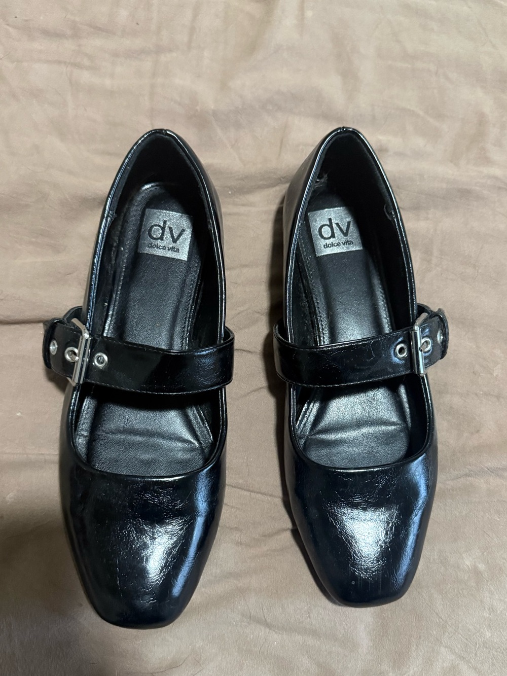 DV by Dolce Vita Black Patent Mary Jane Flats
